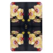 Gelbes Orchideenmuster Magnet (Vertikal)
