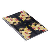 Gelbes Orchideenmuster Notizblock (Rechte Seite)