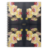 Gelbes Orchideenmuster Notizblock (Vorderseite)