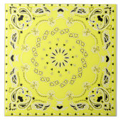 Gelbes orientalisches Design Fliese (Vorderseite)