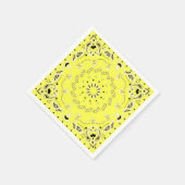 Gelbes orientalisches Design Serviette (Ecke)