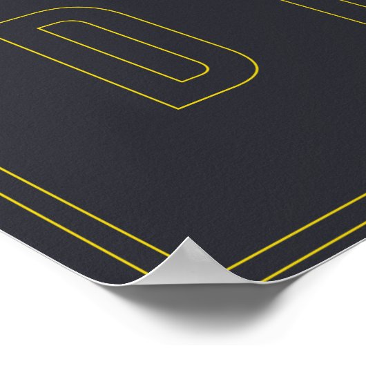 Gelbes Origami-Reh-Affirmationposter. Traum Poster (Ecke)