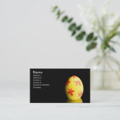 Gelbes Osterei Visitenkarte (Stehend Vorderseite)