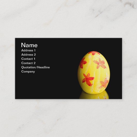 Gelbes Osterei Visitenkarte (Vorderseite)