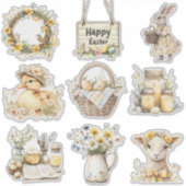 Gelbes OsterSet 1 Aufkleber (Vorderseite)