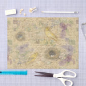 Gelbes Ostervögel-Dekopapier Seidenpapier (Handwerk)