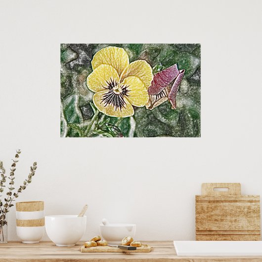 Gelbes Panikposter Poster (Küche)