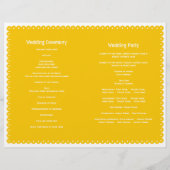 Gelbes Papel Picado Hochzeitsfiesta (Rückseite)