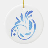 Gelbes Parakeet Keramik Ornament (Hinten)