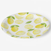 Gelbes Party Pappteller (Schrägansicht)