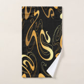 Gelbes Pattern Badetuch Set (Handtuch)