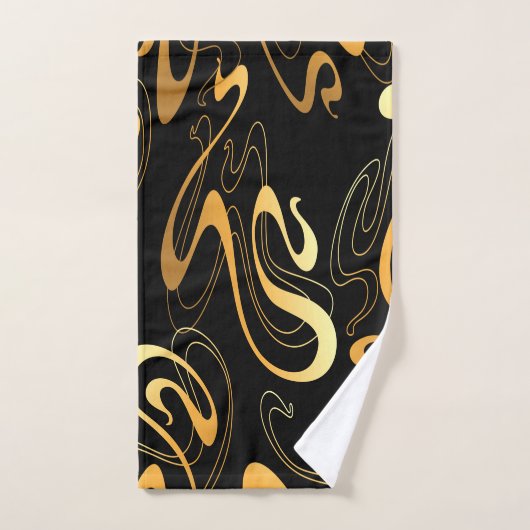 Gelbes Pattern Badetuch Set (Handtuch)