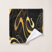 Gelbes Pattern Badetuch Set (Waschlappen)