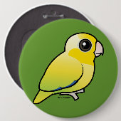 Gelbes pazifisches Parrotlet Button (Vorne & Hinten)