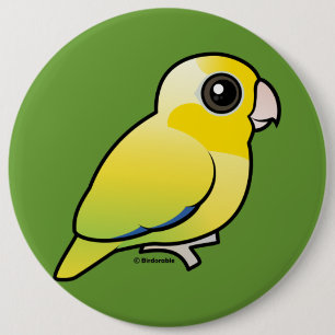 Gelbes pazifisches Parrotlet Button