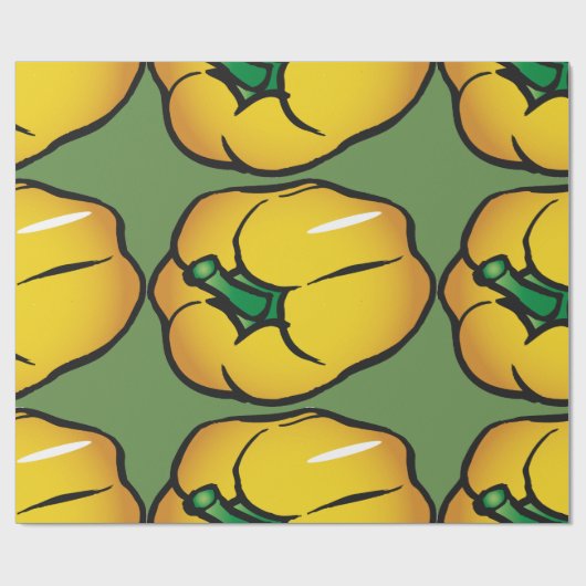 Gelbes Pepper-Wrapper Geschenkpapier (Flach)