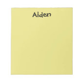 Gelbes Personalisiertes Notepad Notizblock (Vorderseite)