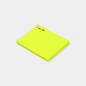 Gelbes persönliches post-it klebezettel (angewinkelt)