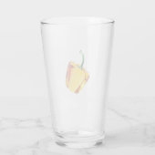 Gelbes Pfefferglas Glas (Rückseite)