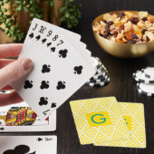 Gelbes Pfeil-Monogramm-Spielkarten Spielkarten (In Situ)