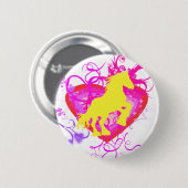 gelbes Pferd Button (Vorne & Hinten)