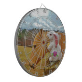 Gelbes Pferd, Frühlingshasen Dartscheibe (Vorderseite Links)