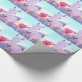 Gelbes Pferd und Rotes Herz Geschenkpapier (Ecke)