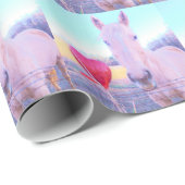 Gelbes Pferd und Rotes Herz Geschenkpapier (Rolleneckpunkt)