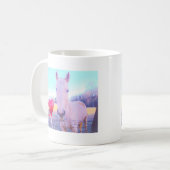 Gelbes Pferd und Rotes Herz Kaffeetasse (Vorderseite Links)