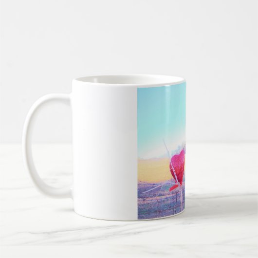 Gelbes Pferd und Rotes Herz Kaffeetasse (Links)