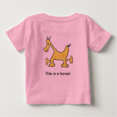 Gelbes Pferdebaby-Shirt Baby T-shirt (Rückseite)