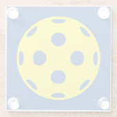 Gelbes Picklebal-Design Glasgetränk Untersetzer (Rückseite)