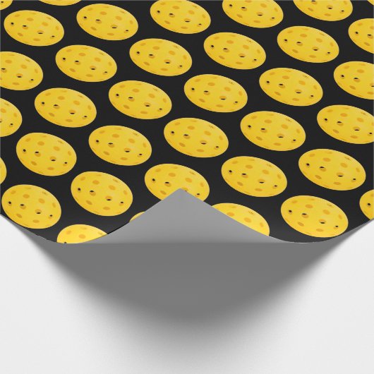 Gelbes Pickleball Geschenkpapier (Ecke)