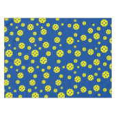 Gelbes Pickleball-Muster-Tischdesign Tischdecke (Vorderseite (Horizontal))
