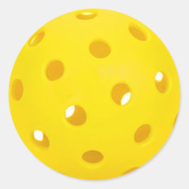 Gelbes Pickleball Runder Aufkleber