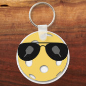 Gelbes Pickleball Schlüsselanhänger (Vorderseite)