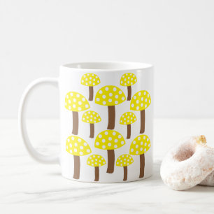 Gelbes Pilzmuster Kaffeetasse