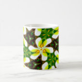 Gelbes Plumeria-Muster Kaffeetasse (Mittel)