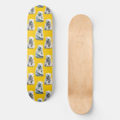 Gelbes Polarbär-Musterdesign Skateboard (Vorderseite)