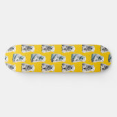 Gelbes Polarbär-Musterdesign Skateboard (Horizontal)