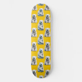 Gelbes Polarbär-Musterdesign Skateboard (Vorderseite)