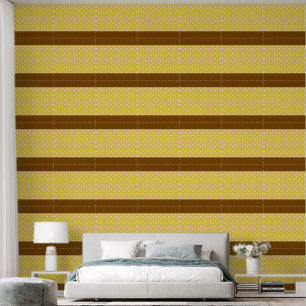 Gelbes Polka Dot Gold Peel und Tick Wallpaper Tapete