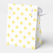 Gelbes Polka Dots Muster Geschenkschachtel (Rückseite)