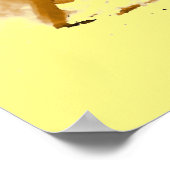 Gelbes Poster mit Motivierend Artwork (Ecke)