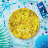 Gelbes Primrose-Blume-Muster Pappteller (Party)