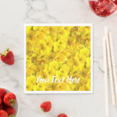 Gelbes Primrose-Blume-Muster Serviette (Beispiel)