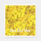 Gelbes Primrose-Blume-Muster Serviette (Vorderseite)