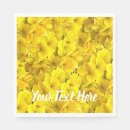 Gelbes Primrose-Blume-Muster Serviette