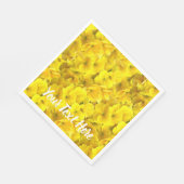 Gelbes Primrose-Blume-Muster Serviette (Ecke)