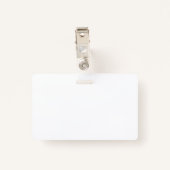 Gelbes PVC-Name-Abzeichen mit Logoklammer Lanyard Ausweis (Rückseite mit Klammer)